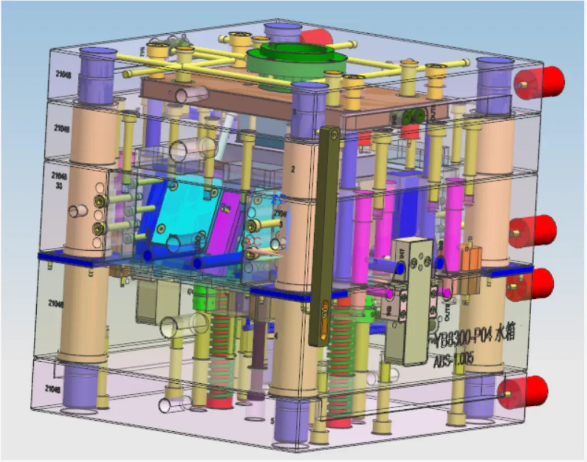 Engineer reviewing a precision mold design